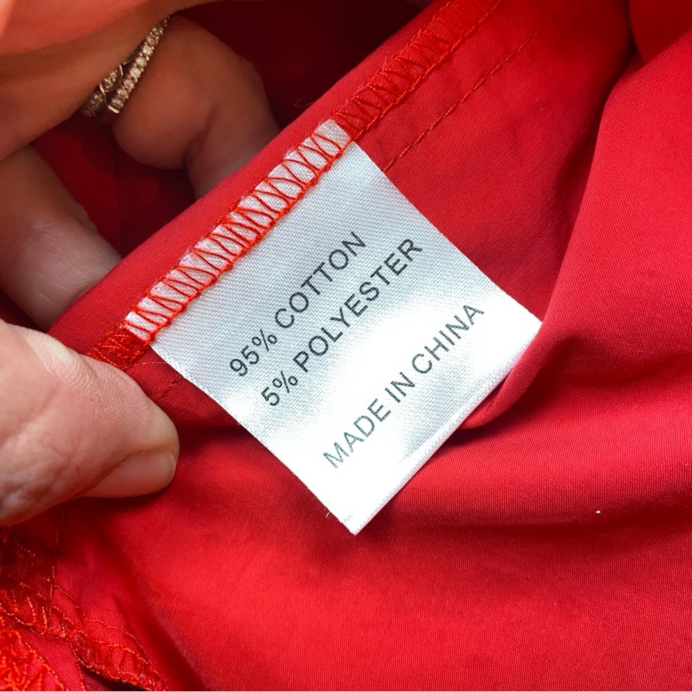 Diane Bailey Red Button Down Tunic W/ Pockets Sma… - image 4